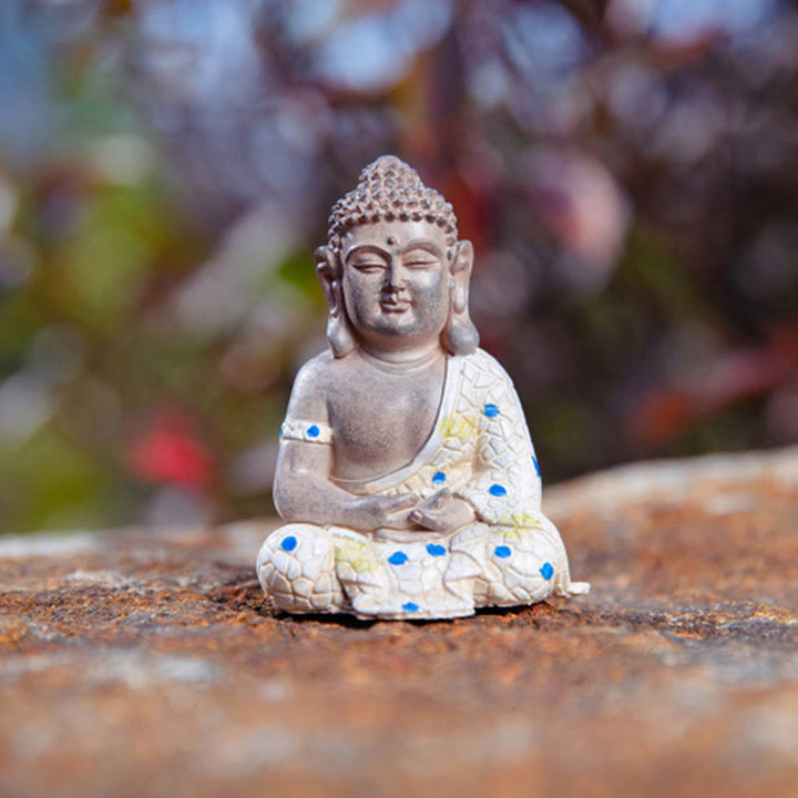 Statua in resina di Buddha Zen in meditazione, decorazione per la casa - image 9