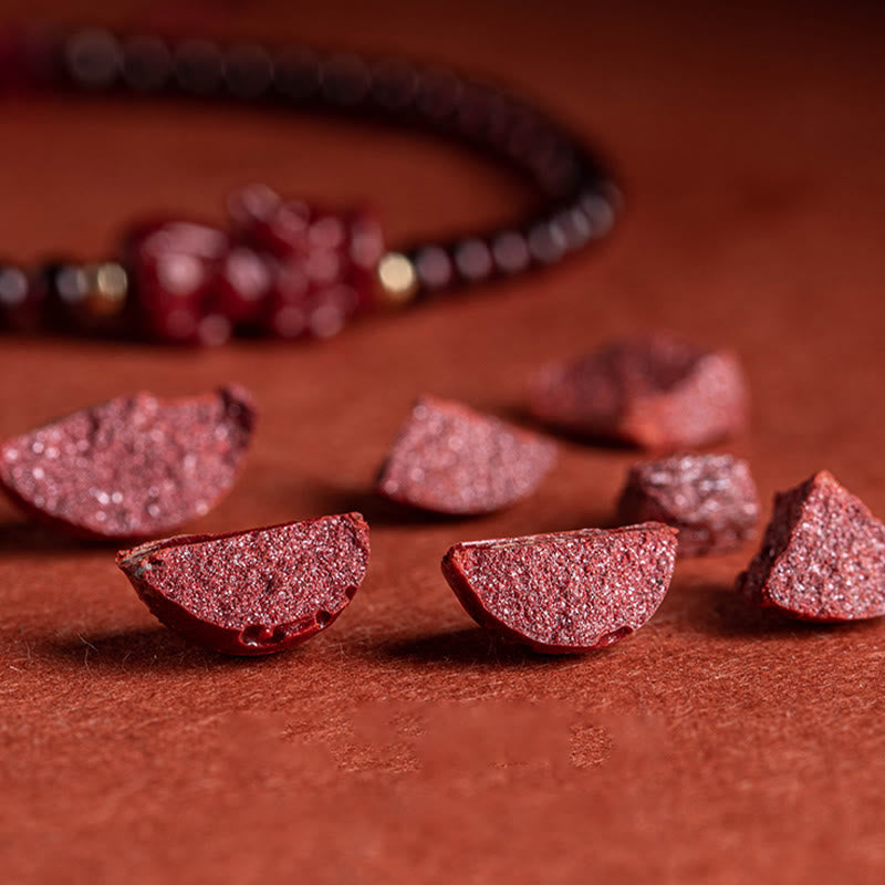 Braccialetto di corda calma con benedizione PiXiu , Buddha Stones, cinabro