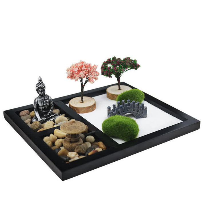Buddha Stones Simbolo del Buddha Albero Paesaggio Meditazione Calma Zen Giardino Decorazione