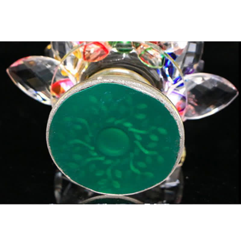 Portacandele in cristallo a forma di fiore di loto, decorazione per la casa e l'ufficio