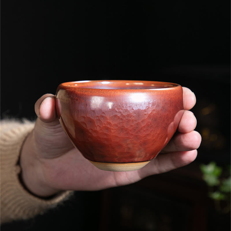 Buddha Stones fatte a mano Jianzhan cinese Lotus Design Tazza da tè in ceramica Tazza da tè Kung Fu