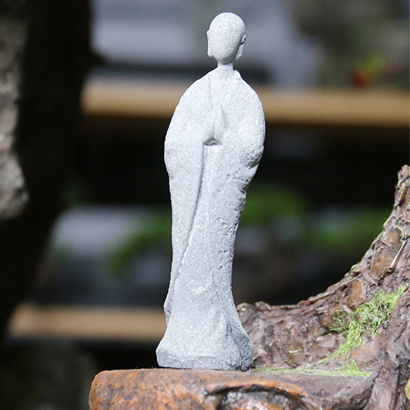 Buddha Stones Meditazione Buddha Monaco Serenità Decorazione della casa - Piccolo Buddha in preghiera 4,5*6*15,5 cm - image 19
