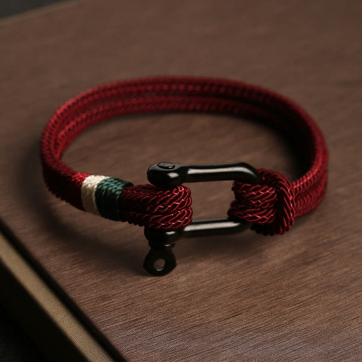Bracciale con fibbia in acciaio inossidabile con design semplice Buddha Stones Luck