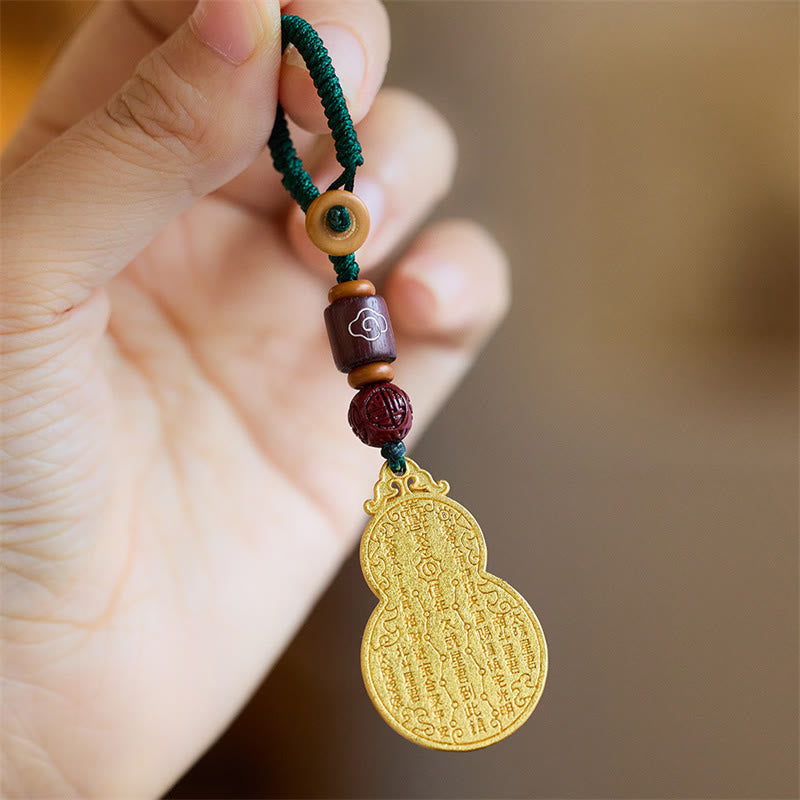 Buddha Stones Wu Lou Zucca Fu Carattere Tai Sui Amuleto Fortuna Telefono Appeso Decorazione Portachiavi