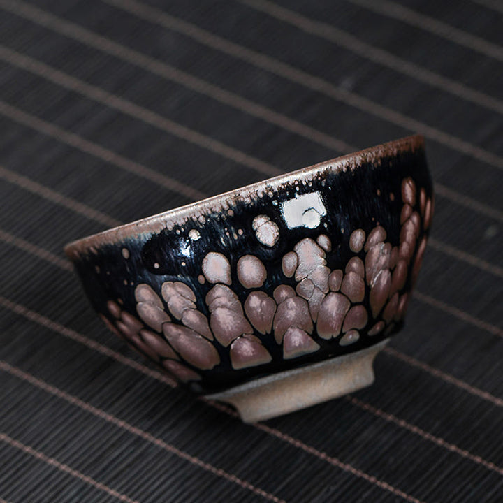 Buddha Stones fatte a mano Fiori di ciliegio Sakura Design Tazza da tè in ceramica cinese Jianzhan Tazza da tè Kung Fu