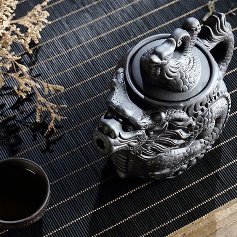 Teiera in ceramica vintage Dragon Phoenix