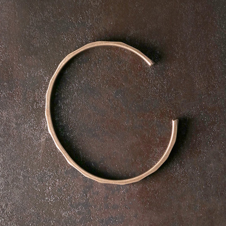 Bracciale regolabile con polsino in rame con design rustico vintage Wealth