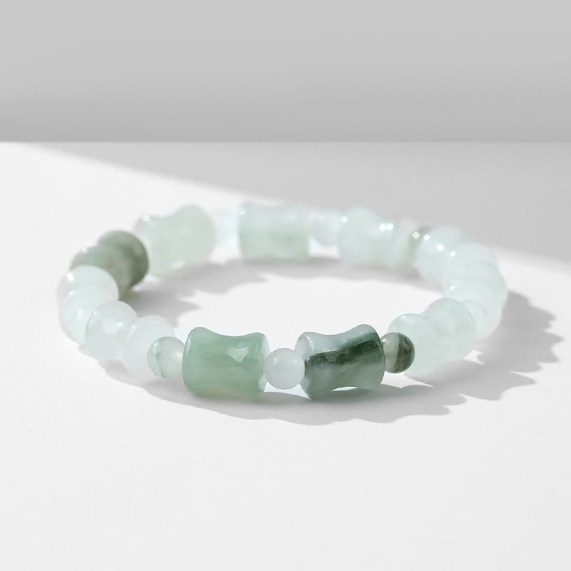 Braccialetto Buddha Stones Jade Coconut Shell Bamboo Pattern Abbondanza Fortuna