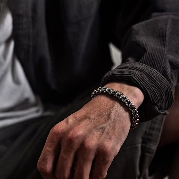 Braccialetto di forza e successo con motivo a scaglie di drago retrò Buddha Stones