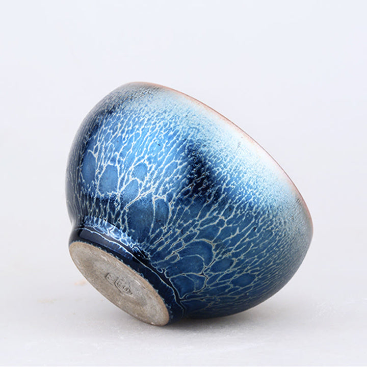 Buddha Stones fatte a mano Medusa Drago Scaglie Modello Cinese Jianzhan Tazza da Tè in Ceramica Tenmoku Kung Fu Tazza da Tè