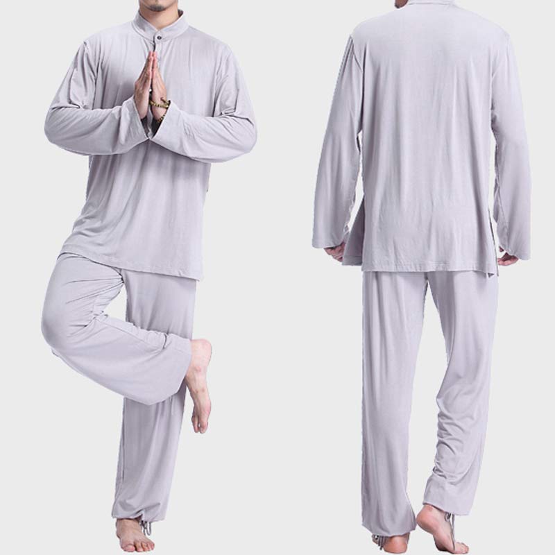 Buddha Stones Meditazione Preghiera Spirituale Zen Tai Chi Pratica Yoga Abbigliamento Uomo Set - image 2