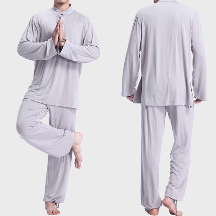 Buddha Stones Meditazione Preghiera Spirituale Zen Tai Chi Pratica Yoga Abbigliamento Uomo Set - image 2