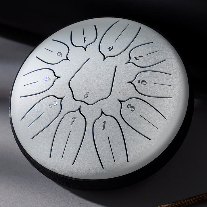 Buddha Stones Steel Tongue Drum Sound Healing Meditazione Yoga Lotus Drum Kit 11 Note 6 Pollici