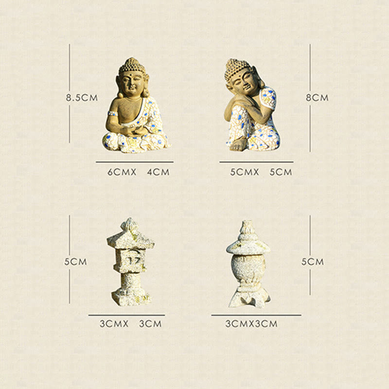 Statua in resina di Buddha Zen in meditazione, decorazione per la casa - image 22
