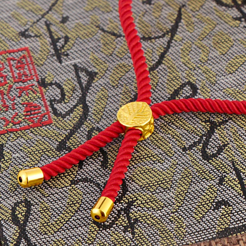 Braccialetto di corda rossa Pixiu in agata rossa Buddha Stones Wealth Attractor