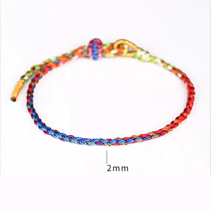Braccialetto per bambini e adulti con corda colorata Buddha Stones fatto a mano