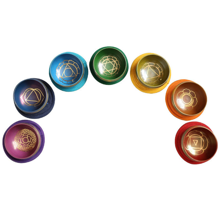 Buddha Stones Tibetan Sound Bowl realizzata a mano per la guarigione dei chakra e la meditazione consapevole. Set di campane tibetane per canto.