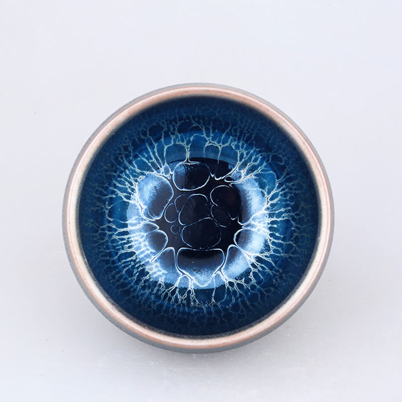 Buddha Stones fatte a mano Medusa Drago Scaglie Modello Cinese Jianzhan Tazza da Tè in Ceramica Tenmoku Kung Fu Tazza da Tè