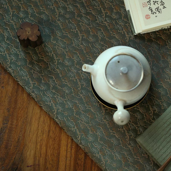 Elegante sottobicchiere per tazza da tè con motivo broccato floreale