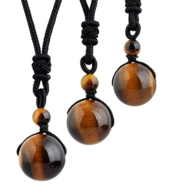 Collana di protezione con occhio di tigre tibetano Buddha Stones