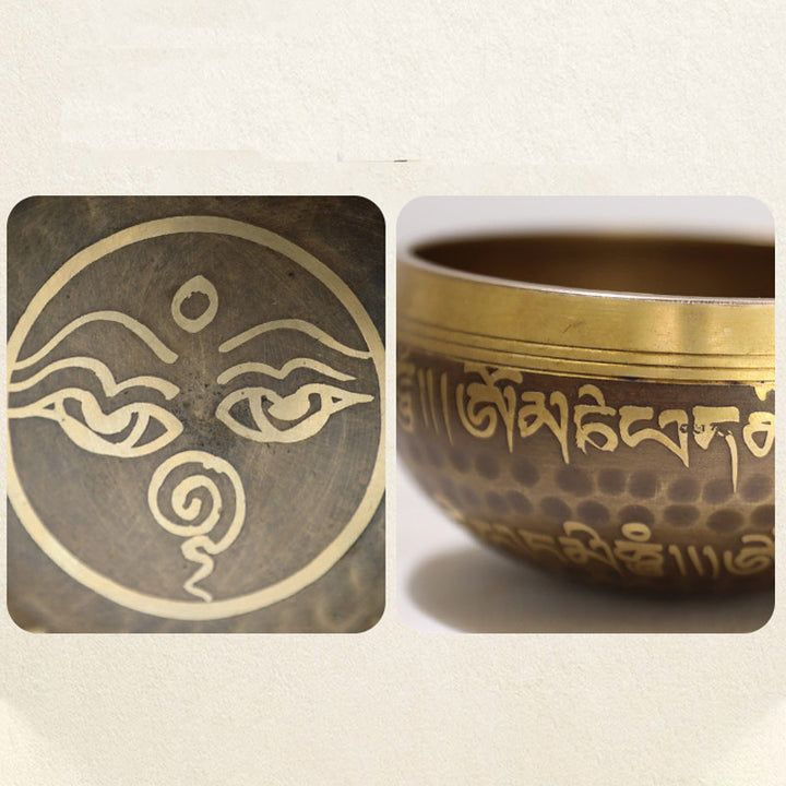 Ciotola tibetana realizzata a mano per yoga e meditazione - Set di ciotole sonore - image 9