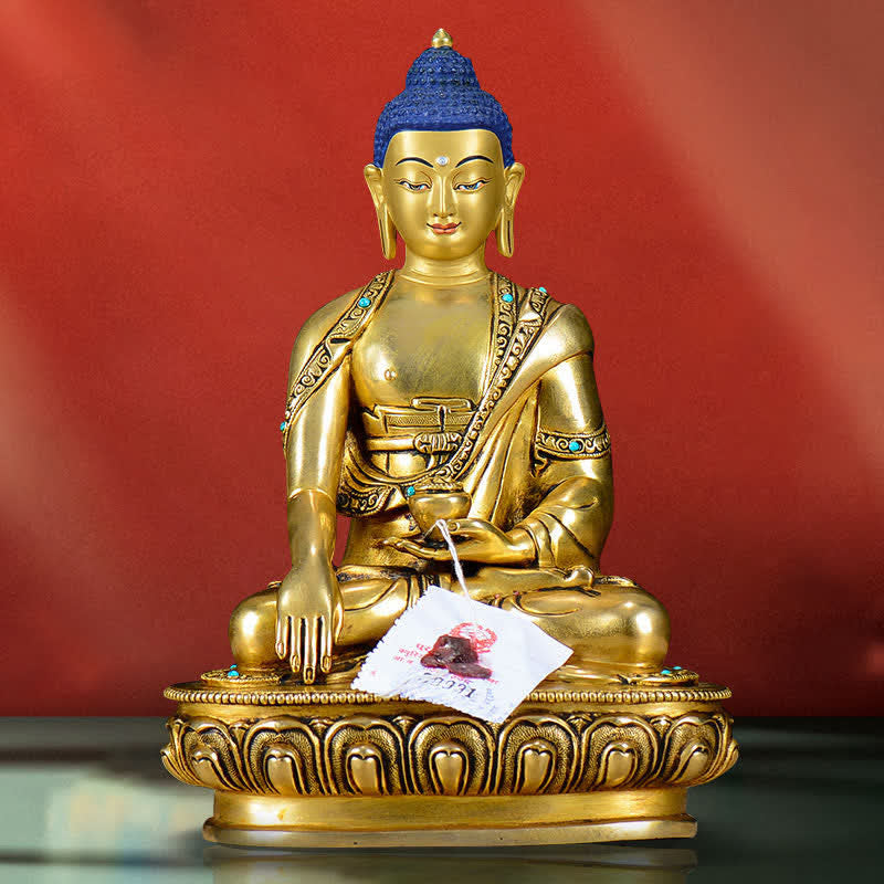 Statua di rame della compassione di Buddha Shakyamuni Decorazione - Buddha Shakyamuni - image 0
