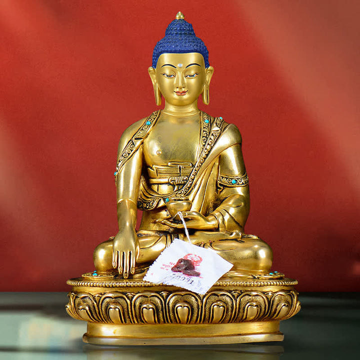 Statua di rame della compassione di Buddha Shakyamuni Decorazione