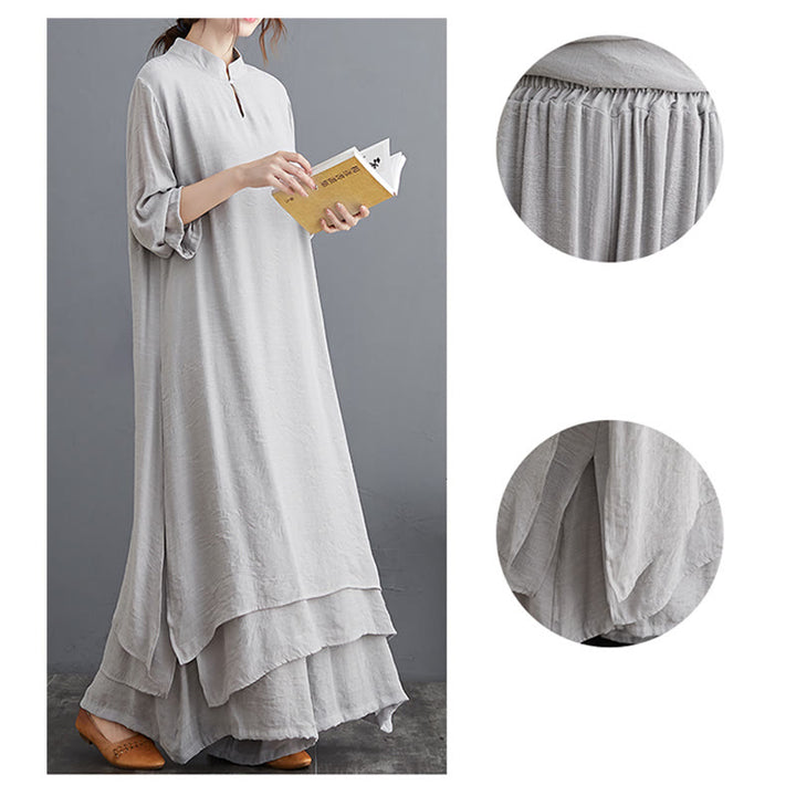 Buddha Stones Modello semplice Meditazione Preghiera Spirituale Zen Pratica Yoga Abbigliamento Donna Set - image 9