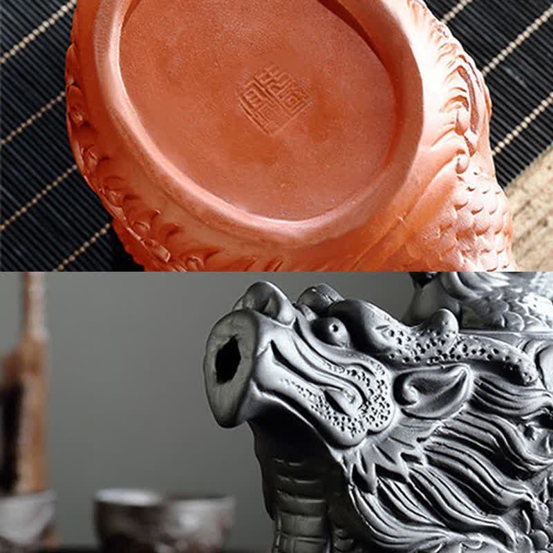 Teiera in ceramica vintage Dragon Phoenix