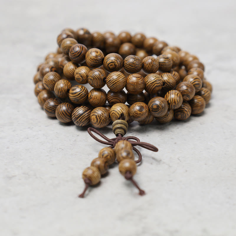 Buddha Stones 108 Mala Beads Bracciale Preghiera Meditazione Sandalo Elastico - image 16