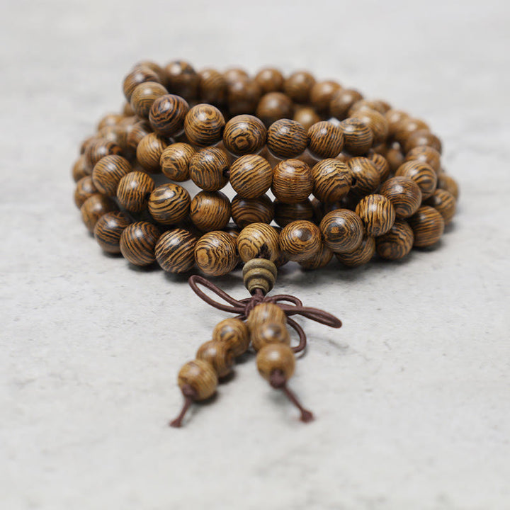 Buddha Stones 108 Mala Beads Bracciale Preghiera Meditazione Sandalo Elastico - image 16