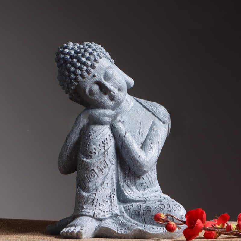 Buddha Stones Statua in resina di serenità del Buddha in meditazione tibetano