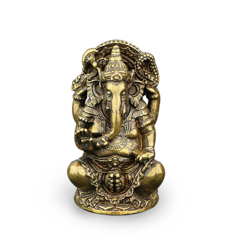 Statua dell'elefante Ganesh Ganpati Wealth Home Decor - Rame - image 0