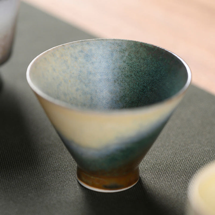 Buddha Stones Fornace d'epoca Forno di trasmutazione Tazza da tè in porcellana Tazza da tè Kung Fu
