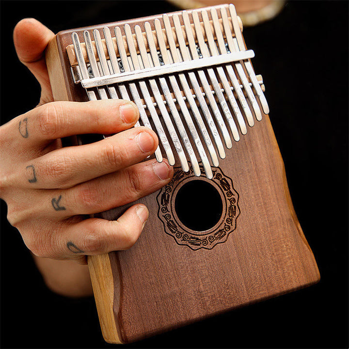 Buddha Stones Kalimba 17 tasti Thumb Piano in mogano Acacia Noce Pianoforte portatile per dita