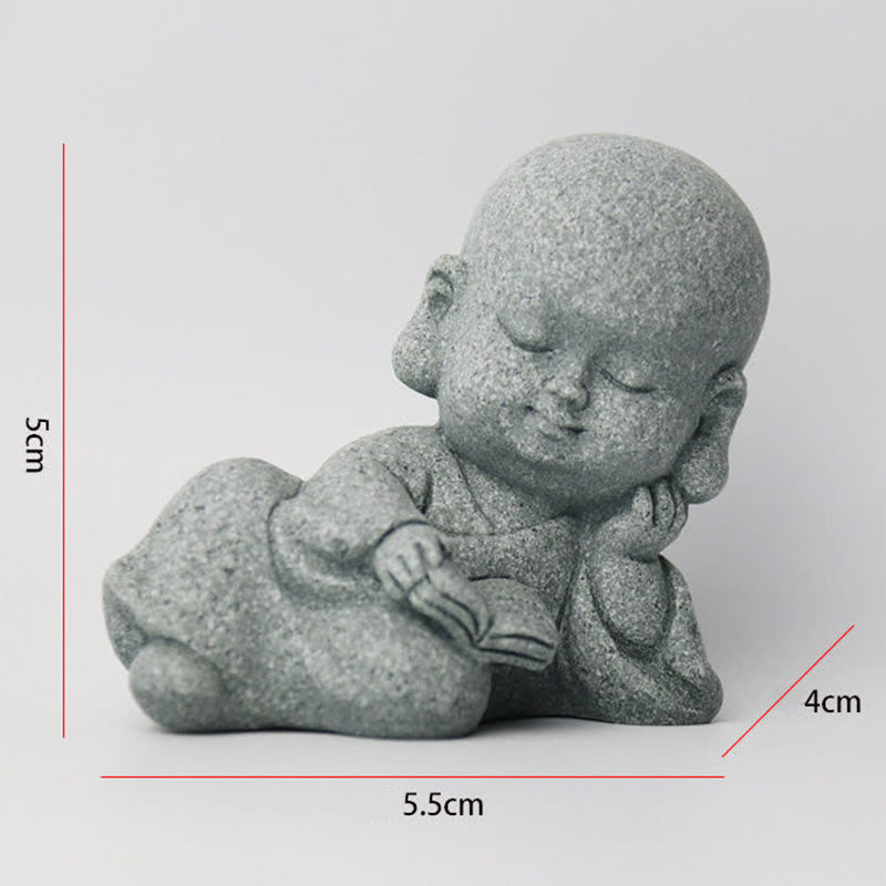 Buddha Stones Meditazione Preghiera Monaco Statua del Buddha Serenità Decorazione della casa