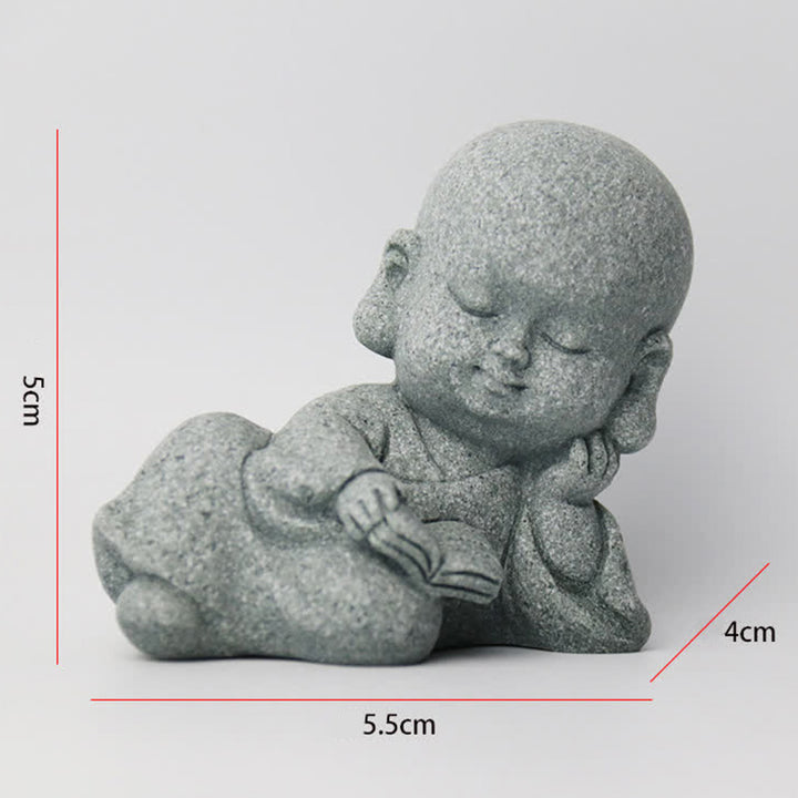 Buddha Stones Meditazione Preghiera Monaco Statua del Buddha Serenità Decorazione della casa