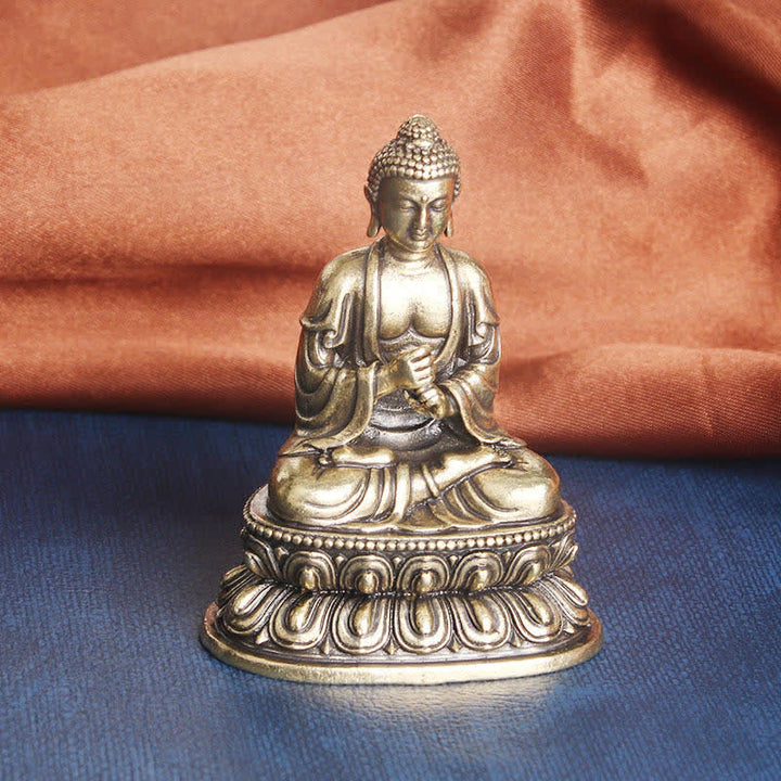 Decorazione della statua in rame della serenità del Buddha Tathagata - image 2