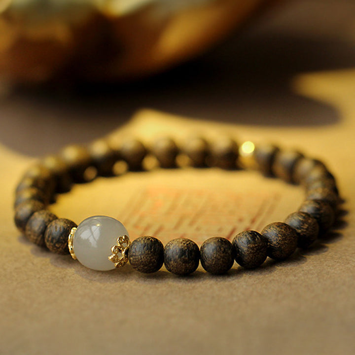 Bracciale Buddha Stones Agarwood Jade Forza Calma