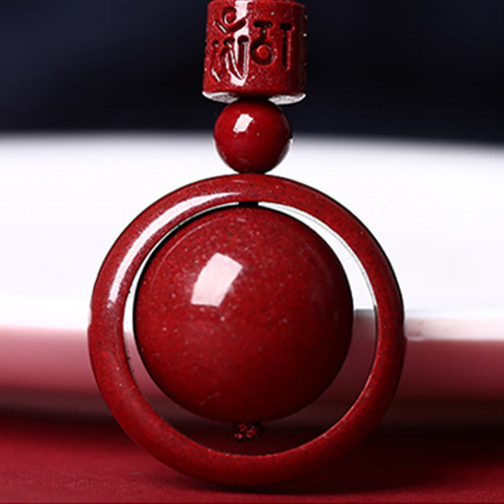 Buddha Stones Cinabro Om Mani Padme Hum PiXiu Benedizione Fortunato Perlina Collana Pendente - image 21