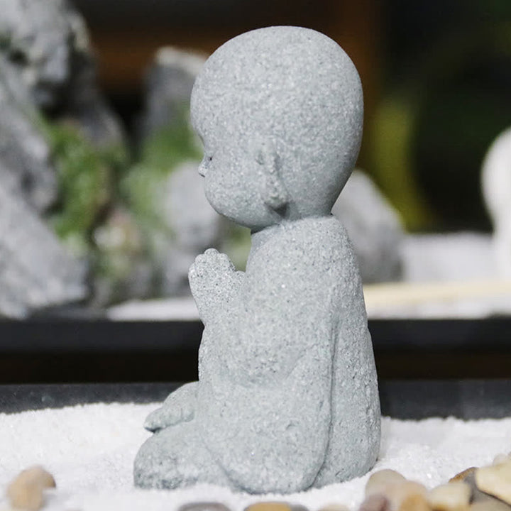 Buddha Stones Meditazione Preghiera Statua del Buddha Compassione Decorazione della casa