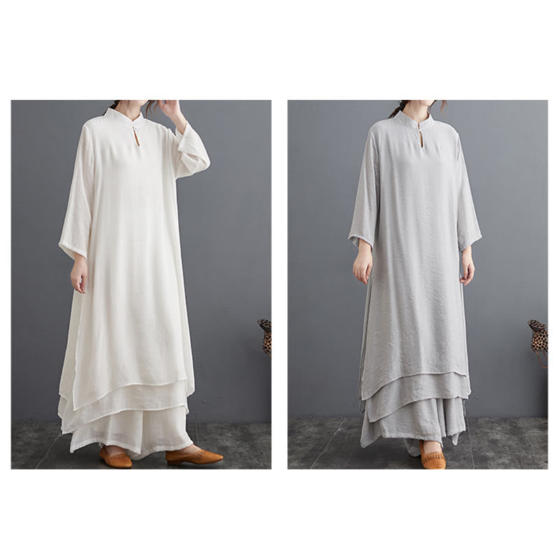 Buddha Stones Modello semplice Meditazione Preghiera Spirituale Zen Pratica Yoga Abbigliamento Donna Set