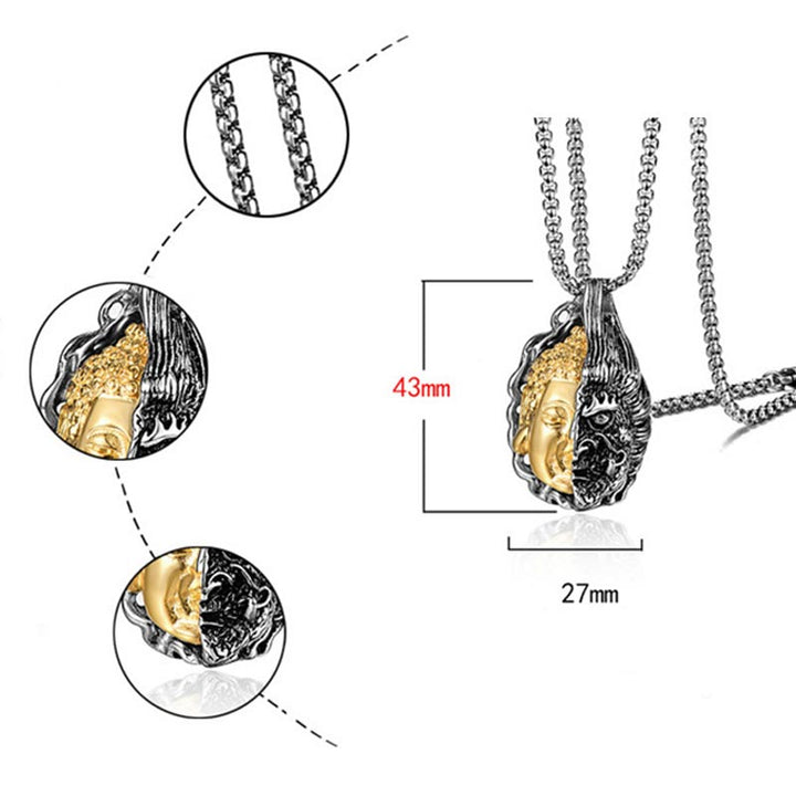 Buddha Stones Collana potente metà Buddha metà diavolo - image 3