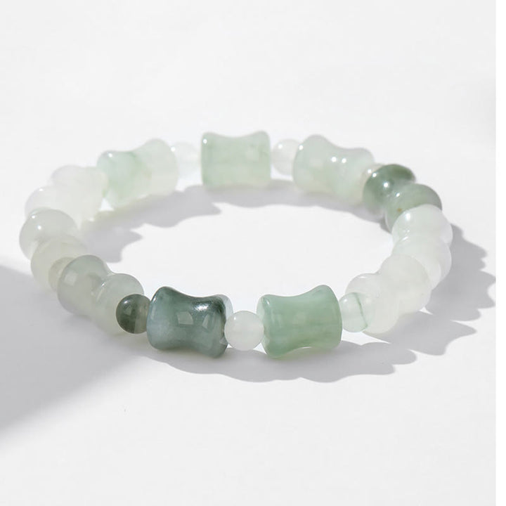 Braccialetto Buddha Stones Jade Coconut Shell Bamboo Pattern Abbondanza Fortuna