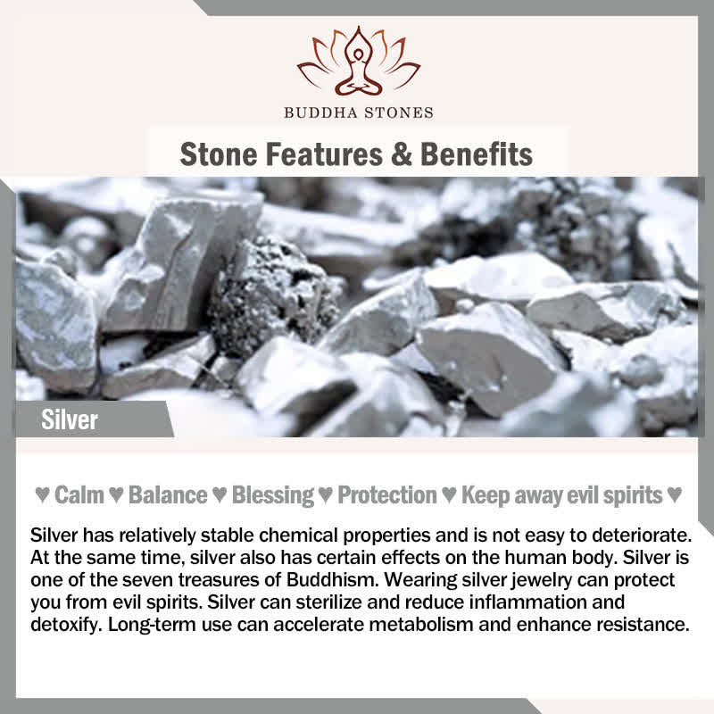 Braccialetto di protezione della fortuna con nodo infinito in argento sterling 999 anno del drago Buddha Stones