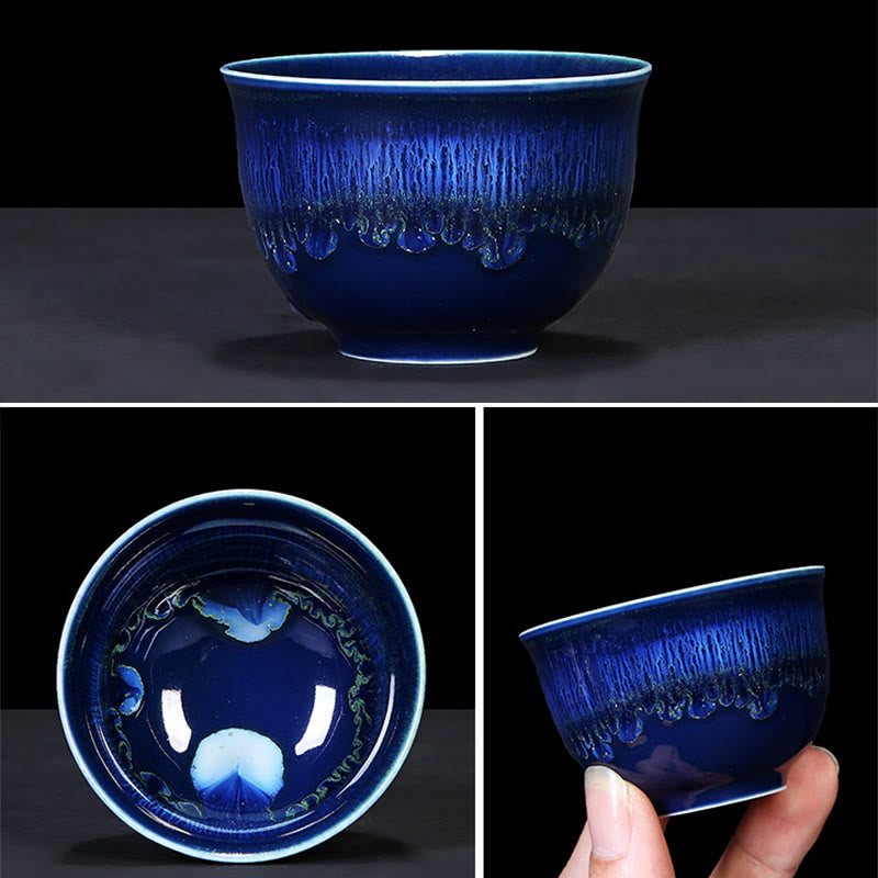 Buddha Stones Tazza da tè in ceramica cinese Jianzhan Glaze Kiln Change Tenmoku Kung Fu Tea Cup