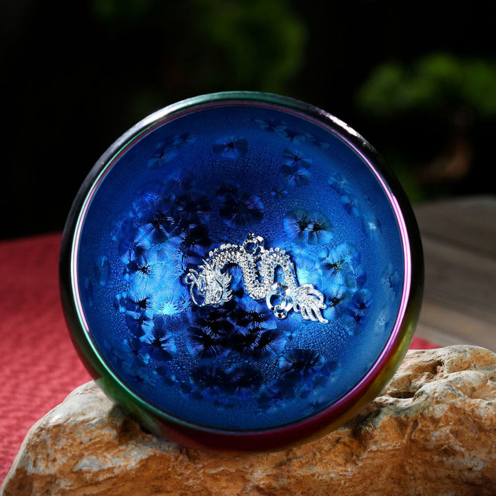 Buddha Stones Loto Drago Fenice Koi Pesce Pavone Cinese Jianzhan Intarsiato Forno Cambiamento Tazza da Tè in Ceramica Tazza da Tè Kung Fu