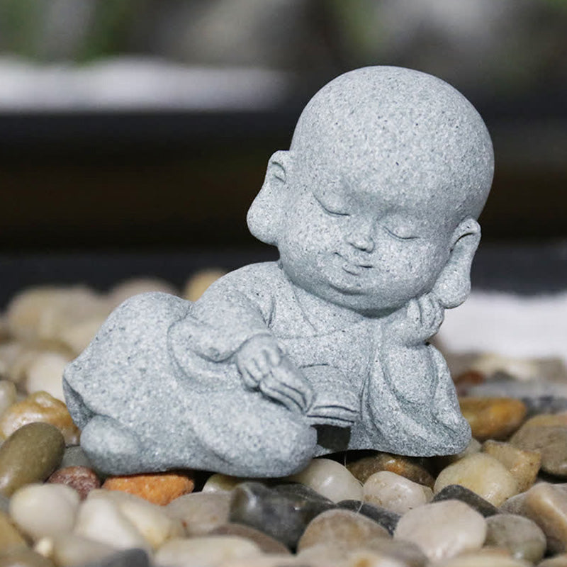 Buddha Stones Meditazione Preghiera Monaco Statua del Buddha Serenità Decorazione della casa - image 0
