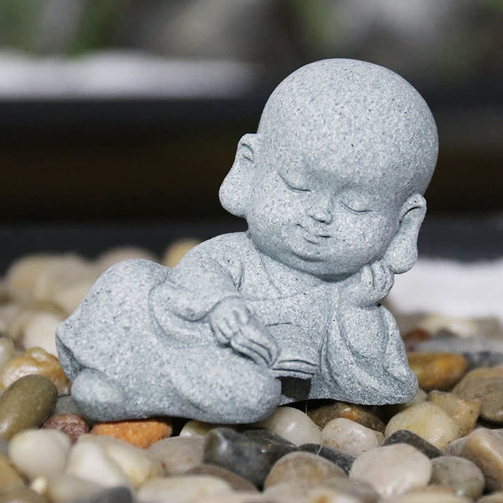 Buddha Stones Meditazione Preghiera Monaco Statua del Buddha Serenità Decorazione della casa