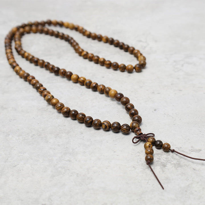 Buddha Stones 108 Mala Beads Bracciale Preghiera Meditazione Sandalo Elastico - image 22